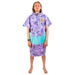 All-In Poncho Surf V-Poncho Men Beach Crew Pop 80 Purple Présentation