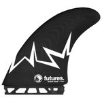 Futures Fins Ailerons Surf Glenn Pang Twin + 1 Black Présentation
