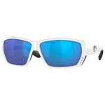 Costa Del Mar Lunettes de soleil Tuna Alley White Blue Mirror Polarized 