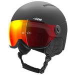 Cebe Casque de ski avec visière Rise Evo Black Vario Flash Red Présentation
