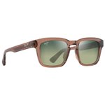 Maui Jim Lunettes de soleil Maluhia Marron Clair Transparent Brillant Maui Ht Minéral Superthin Présentation