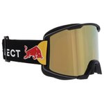 Red Bull Spect Masque de Ski Solo-003 Black-Gold Snow, Brown With Go Présentation