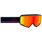 AZR Masque de Ski Slalom Noir Mat Multicouche Rouge Présentation