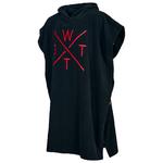 Watts Poncho Surf X-Beach Poncho Black Fluo Orange Présentation