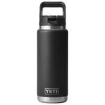 Yeti Gourde Rambler 26 Oz (760ml) Straw Bottle Black Présentation
