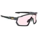 AZR Lunettes de soleil Pro Race Rx Carbone Mat Noire Photochromique Irisé Rouge Présentation