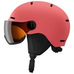 Salomon Casque de ski avec visière Orka Visor Sun Kissed Coral Flash Silver 