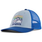 Patagonia Casquettes P-6 Logo Lopro Trucker Hat Steam Blue Présentation