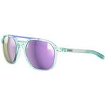 Julbo Lunettes de soleil Slack Cover Translucide Brillant Menthe Gris Clair Spectron 3 Présentation