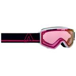 AZR Masque de Ski Twister Otg Blanc Verni Irisé Rose Présentation
