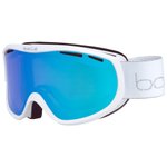 Bolle Masque de Ski Sierra White & Silver Shiny - Vermillon Blue Cat 2 Présentation