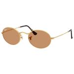 Ray Ban Lunettes de soleil RB3547 Oval Metal Polished Gold Brown Présentation