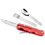 TB Outdoor Couteaux (couverts) Bivouac Set Rouge Présentation