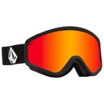 Volcom Masque de Ski Attunga Matte Black Red Chrome Présentation