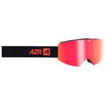 AZR Masque de Ski Power Otg Noir Mat Rouge Multicouche + Jaune Présentation