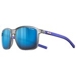 Julbo Lunettes de soleil Creek Translucide Brillant Gris Bleu Métal Spectron 3 Polarized Présentation