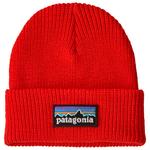 Patagonia Bonnet Kid's Logo Beanie P-6 Logo Sizzle Red Présentation