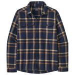 Patagonia Chemise Fjord Flannel Crossing New Navy Présentation