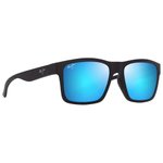 Maui Jim Lunettes de soleil The Flats Noir Mat Bleu Blue Hawaii Minéral Superthin Présentation