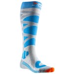 X Socks Chaussettes Ski Control 4.0 Wmn Grey Melange Turquoise Présentation