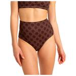 Roxy Maillot de bain Roxy Pro Wave Bas de Bikini Taille Haute Chocolate Plum Polka Présentation