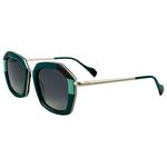 Binocle Eyewear Lunettes de soleil Rosalia Silver Dark Green Pastel Gradient Grey Polarized Présentation
