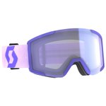 Scott Masque de Ski Shield Lavender Purple Light Sensitive Blue Chrome Présentation
