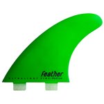 Feather Fins Ailerons Surf Ultralight Dual Tab Green 