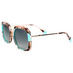 Binocle Eyewear Lunettes de soleil Diana Shiny Gold Pink Blue Tortoise Gradient Grey Polarized Présentation