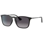 Ray Ban Lunettes de soleil RB4187 Chris Matte Rubber Black Dark Grey Gradient Présentation