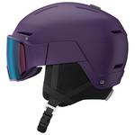 Salomon Casque de ski avec visière Osmo Pro Astral Aura Metal Sigma Photo Sky Blue 