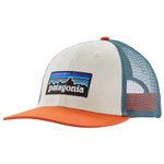 Patagonia Casquettes P-6 Logo Lopro Trucker Hat White Redtail Rust Présentation