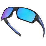 Oakley Lunettes de soleil Turbine Black Ink Sapphire Iridium Dessus
