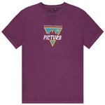 Picture Tee-shirt Poeny Purple Wine Washed Présentation
