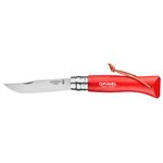 Opinel Couteaux (couverts) N°08 Baroudeur Rouge Présentation