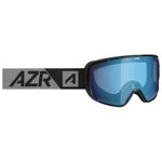 AZR Masque de Ski Snow Otg Noire Mate Irisé Bleu Multicouche Présentation