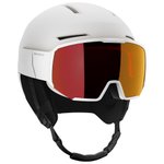 Salomon Casque visière Osmo White Sigma Poppy Red Présentation