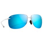 Maui Jim Lunettes de soleil Hikina Matte Crystal Grey Maui Pure Lt Blue Hawaï Présentation