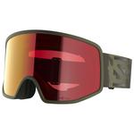 Salomon Masque de Ski Sentry Pro Olive Night Sigma Photo Poppy Red Présentation
