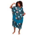 All-In Poncho Surf V-Poncho Women Beach Crew Floral Blue Présentation