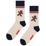 Happy Socks Chaussettes Crew Socks Happy Gingerbread Beige Présentation