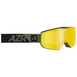 AZR Masque de Ski Evolution Otg Kaki Mate Full Jaune Multicouche Présentation