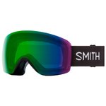 Smith Masque de Ski Skyline Black Chromapop Everyday Green Mirror Présentation
