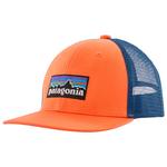 Patagonia Casquettes Kid's Trucker Hat P-6 Logo Orange Peel Présentation