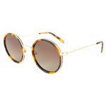 Binocle Eyewear Lunettes de soleil Amsterdam Shiny Gold Tortoise Gradient Grey Polarized Présentation