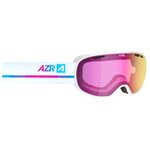 AZR Masque de Ski Smile Otg Blanche Vernie Irisé Rose Multicouche Présentation