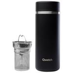Qwetch Mug Théière Isotherme 400 ml Matt Noir Présentation