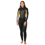 Rip Curl Combinaison Intégrale Omega 4/3mm Back Zip Khaki Présentation
