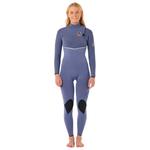 Rip Curl Combinaison Intégrale Womens E-Bomb Zip Free 5/3 Grey Blue Présentation