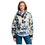 Superdry Polaire Super Soft Printed Half Button Button Blue Peonies Aop Présentation